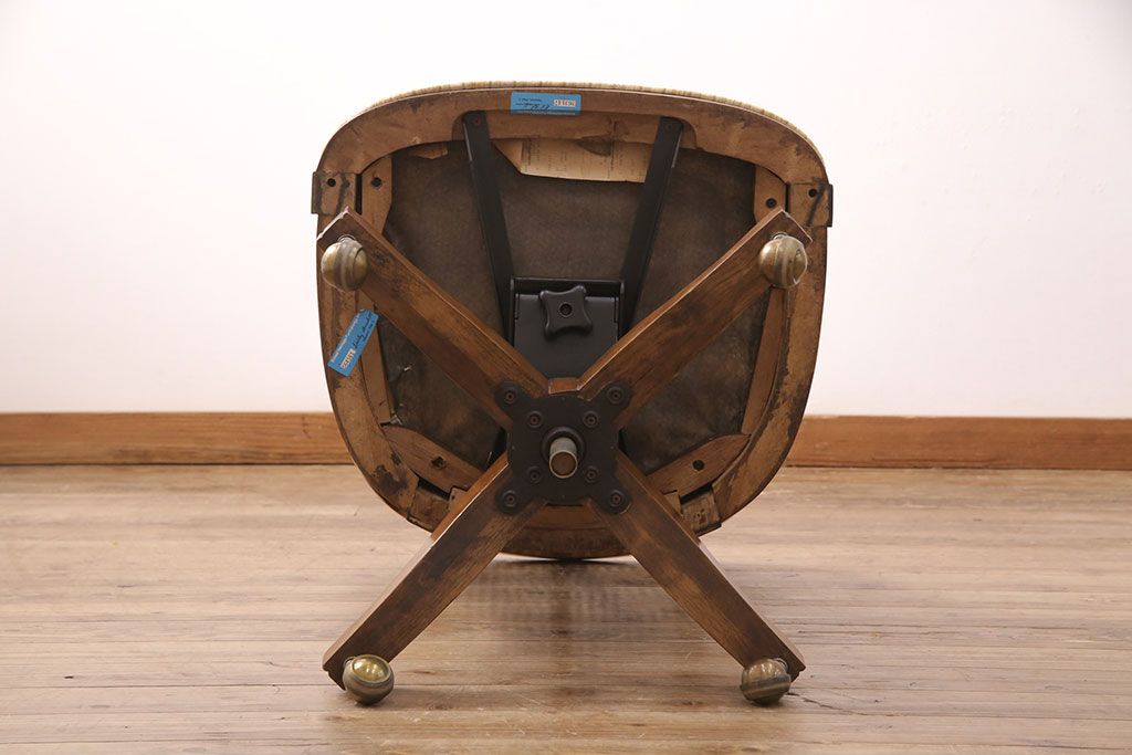 中古　美品　DREXEL HERITAGE(ドレクセルヘリテイジ)　Cameo Classics(キャメオクラシックス)　格調高い雰囲気が魅力のマホガニー製デスクチェア(定価約40万円)(椅子、オフィスチェア)(R-051540)