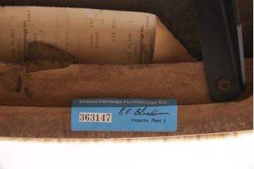 中古　美品　DREXEL HERITAGE(ドレクセルヘリテイジ)　Cameo Classics(キャメオクラシックス)　格調高い雰囲気が魅力のマホガニー製デスクチェア(定価約40万円)(椅子、オフィスチェア)(R-051540)