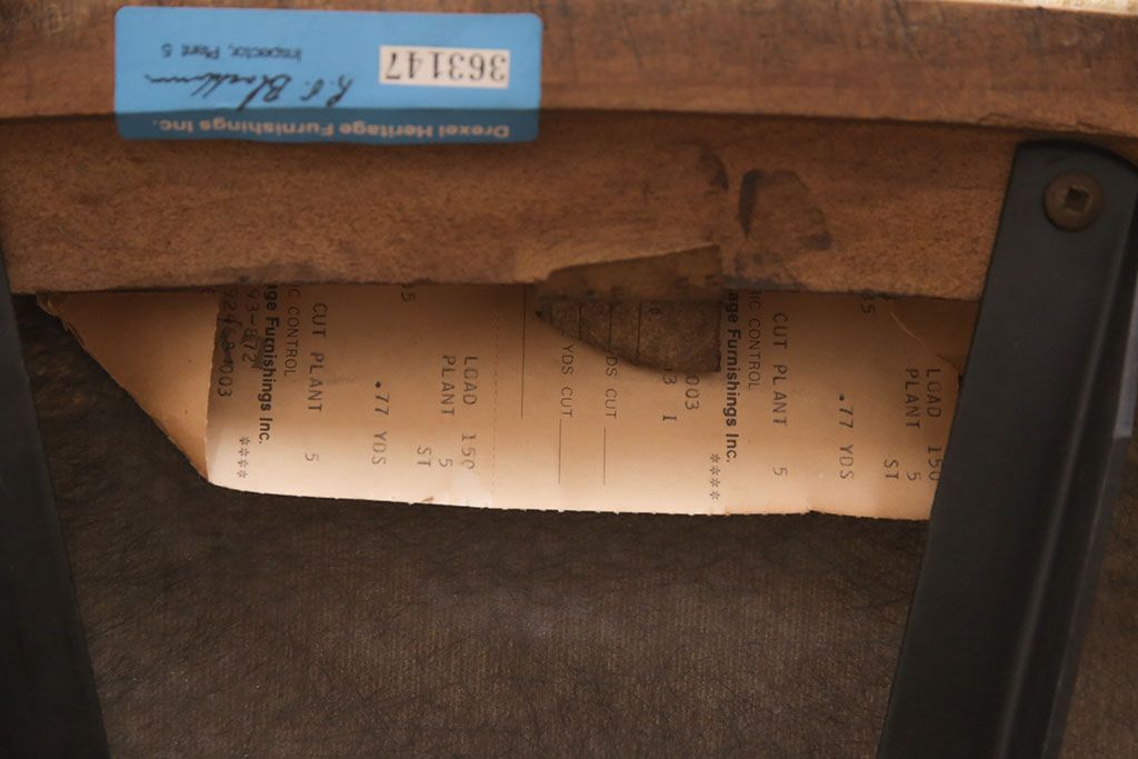 中古　美品　DREXEL HERITAGE(ドレクセルヘリテイジ)　Cameo Classics(キャメオクラシックス)　格調高い雰囲気が魅力のマホガニー製デスクチェア(定価約40万円)(椅子、オフィスチェア)(R-051540)