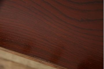 和製アンティーク　総ケヤキ材　漆塗り　凝った脚の造りが魅力の文机(座机、ローテーブル)(R-051541)