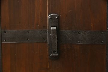 和製アンティーク　大正昭和初期　ヒノキ材　小振りなサイズが嬉しい!卓上でも使える帳場箪笥(小箪笥、サイドキャビネット、収納棚、時代箪笥、小物収納)(R-051552)