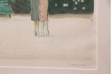 ジャン=ピエール・カシニョール(JeanPierreCassigneul)　「グリーンのベンチ」「 Les Fausses Confidences」　リトグラフ(ディスプレイ、石版画)(R-051553)