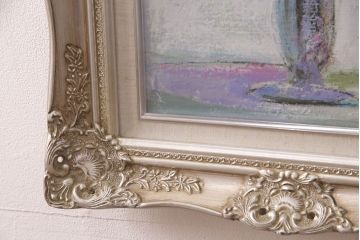 油彩画　樫原隆男　花　三軌会会員　油絵(ディスプレイ)(R-051555)