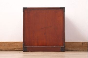 中古　美品　門間箪笥店(門間屋)　仙台箪笥　木地呂塗り　小ぶりながらも存在感を放つ小箪笥(小引き出し、卓上収納)(定価約24万円)(R-051557)