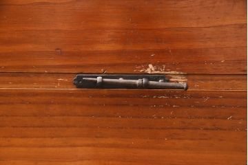 和製アンティーク　迫力ある十字金具が上手!観音開きの時代箪笥(引き出し、ローボード)(R-051558)