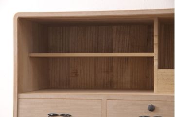 中古　加茂桐　伝統工芸士・会田勝平作　かくし付き　上品な佇まいの総桐箪笥(並厚)(総桐たんす、衣装箪笥、着物箪笥、和タンス)(R-051559)