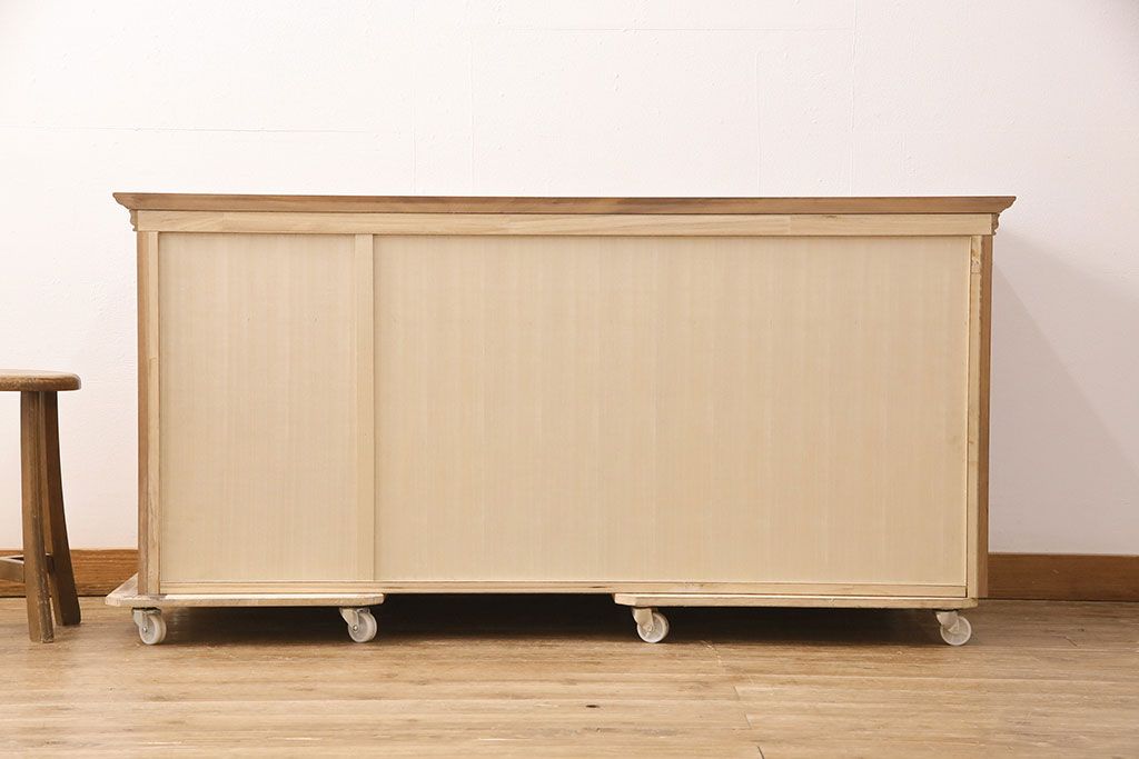 《台輪取り付け加工費込み》中古　シャルドネ(CHARDONNAY)　CRIVILLE(クリビーレ)　リメイク　ウォールナット材　仕切り付きが便利!ナチュラルな雰囲気が素敵なローチェスト(R-051563)