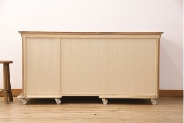 《台輪取り付け加工費込み》中古　シャルドネ(CHARDONNAY)　CRIVILLE(クリビーレ)　リメイク　ウォールナット材　仕切り付きが便利!ナチュラルな雰囲気が素敵なローチェスト(R-051563)