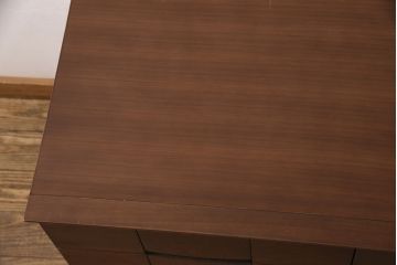 中古　美品　広島・府中家具いまだ　Craft Furniture IMADA ウォールナット材製のモダンなチェスト(ローチェストリビングボード、引き出し)(R-051572)