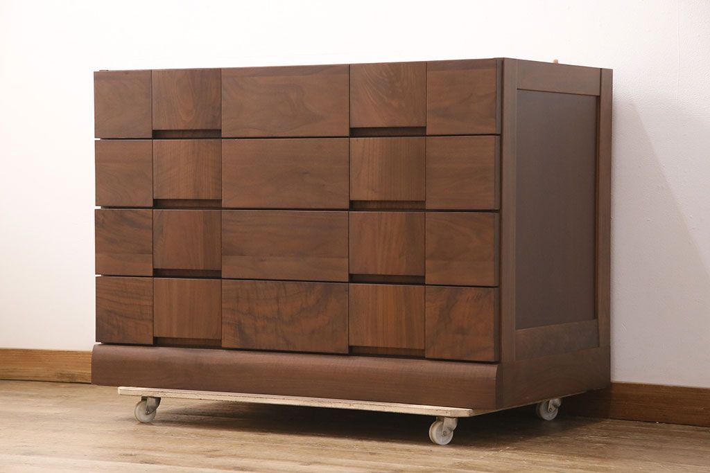 美品　府中　松岡家具　ウォールナット　桐　焼印　TVチェスト　リビングチェスト 美品 府中 松岡家具 ウォールナット 桐 焼印 TVチェスト リビング