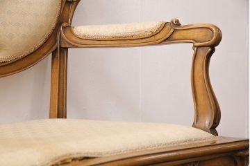 ヨーロッパヴィンテージ　最高級イタリア輸入家具　CLItalia(CLイタリア)社　アールヌーヴォー様式　優美な佇まいのアームソファ(2人掛け、二人掛け、ビンテージ)(R-051578)(検索ワード:メデア、Medea)