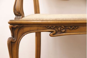 ヨーロッパヴィンテージ　最高級イタリア輸入家具　CLItalia(CLイタリア)社　アールヌーヴォー様式　優美な佇まいのアームソファ(2人掛け、二人掛け、ビンテージ)(R-051578)(検索ワード:メデア、Medea)