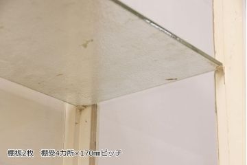 和製アンティーク　3面ガラス　レトロで可愛らしいケビントキャビネット(陳列棚、ガラスケース、ショーケース)(R-051584)