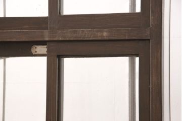 和製アンティーク　人気の縦型!すっきりとした佇まいのR型(曲面)ガラスケース(飾り棚、陳列棚)(R-051588)