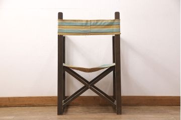 アンティーク家具　和モダン　日本楽器・山葉(ヤマハ)文化椅子　折り畳み式チェア(椅子、折りたたみ式チェア)(R-051589)