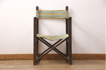 アンティーク家具　和モダン　日本楽器・山葉(ヤマハ)文化椅子　折り畳み式チェア(椅子、折りたたみ式チェア)(R-051589)