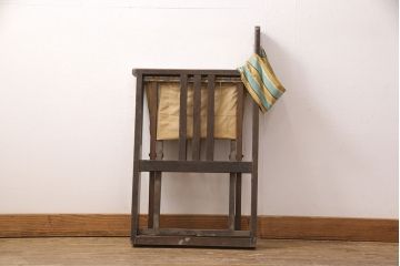 アンティーク家具　和モダン　日本楽器・山葉(ヤマハ)文化椅子　折り畳み式チェア(椅子、折りたたみ式チェア)(R-051589)