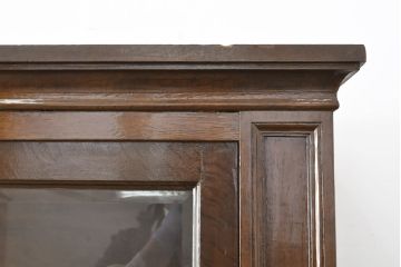 アンティーク家具　ナラ材　古い洋館で使われていた上品な雰囲気あふれる収納棚(食器棚、本箱、ブックケース、店舗什器、陳列棚)(R-051599)