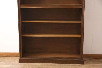 アンティーク家具　ナラ材　古い洋館で使われていた上品な雰囲気あふれる収納棚(食器棚、本箱、ブックケース、店舗什器、陳列棚)(R-051600)