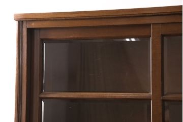 アンティーク家具　ナラ材　古い洋館で使われていた上品な雰囲気あふれる収納棚(食器棚、本箱、ブックケース、店舗什器、陳列棚)(R-051600)