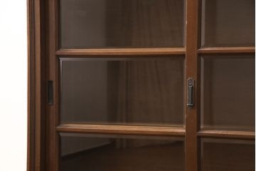 アンティーク家具　ナラ材　古い洋館で使われていた上品な雰囲気あふれる収納棚(食器棚、本箱、ブックケース、店舗什器、陳列棚)(R-051600)