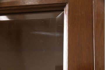アンティーク家具　ナラ材　古い洋館で使われていた上品な雰囲気あふれる収納棚(食器棚、本箱、ブックケース、店舗什器、陳列棚)(R-051600)