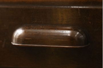 和製アンティーク　上手物!　ナラ材　古い洋館から見つけました!大正ロマン香る脚付きロールトップデスク(ワークデスク、机、在宅ワーク、在宅用両袖机)(R-051610)