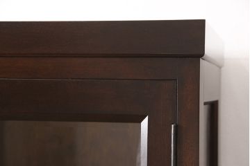 中古　美品　松本民芸家具　特注品　落ち着きのある大人空間にもってこい!上品な重ね食器棚(収納棚、戸棚、キャビネット、飾り棚、本箱)(定価約55万円)(R-051611)
