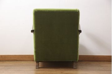 和製アンティーク　大正ロマン　古い洋館から出た、レトロなつくりがかわいらしい1人掛けソファ(一人掛けソファ、イス)(R-051614)