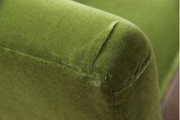 和製アンティーク　大正ロマン　古い洋館から出た、レトロなつくりがかわいらしい1人掛けソファ(一人掛けソファ、イス)(R-051614)