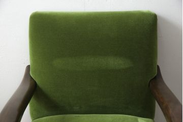 和製アンティーク　大正ロマン　古い洋館から出た、レトロなつくりがかわいらしい1人掛けソファ(一人掛けソファ、イス)(R-051615)