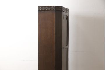 イギリスアンティーク　オーク材　小振りなサイズが使いやすいワードローブ(ホールローブ、洋服タンス、キャビネット)(R-051616)