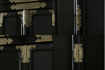 中古　未使用　展示品　70代　金仏壇「大空」　梨地塗り　落ち着きのある明るい佇まいが魅力の長岡仏壇　定価約120万円　(R-051622)