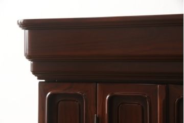 新古品　未使用展示品　国産　総シタン(紫檀)　赤みのある色合いと細部まで凝ったつくりが美しい仏壇(定価約100万円)(R-051624)