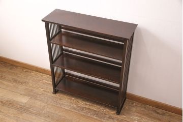 中古　北海道民芸家具　117型　飾り棚としてもおすすめ!和モダンな空間にぴったりの書棚(本棚、飾り棚、シェルフ)(R-051627)