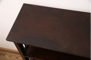 中古　北海道民芸家具　117型　飾り棚としてもおすすめ!和モダンな空間にぴったりの書棚(本棚、飾り棚、シェルフ)(R-051627)