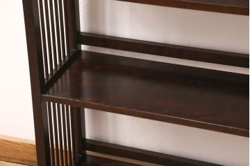 中古　北海道民芸家具　117型　飾り棚としてもおすすめ!和モダンな空間にぴったりの書棚(本棚、飾り棚、シェルフ)(R-051627)