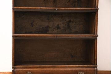 イギリスアンティーク　オーク材　クラシカルな佇まいが魅力のスタッキングブックケース(本箱、本棚、書棚、食器棚、キャビネット)(R-051630)