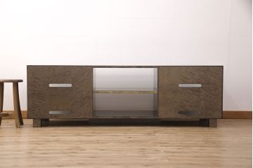 中古　美品　IDC大塚家具　バーズアイ　スプレンダーシリーズ　スタイリッシュなデザインで大人の空間を演出するテレビボード(テレビ台、ローボード、リビングボード、収納棚)(定価約43万円)(R-051632)