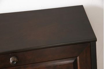 中古　北海道民芸家具　落ち着いた雰囲気の書斎作りにぴったりのライティングビューローと椅子のセット(簿記机、ワークデスク、チェア、在宅用、在宅ワーク)(R-051640)