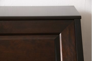 中古　北海道民芸家具　落ち着いた雰囲気の書斎作りにぴったりのライティングビューローと椅子のセット(簿記机、ワークデスク、チェア、在宅用、在宅ワーク)(R-051640)