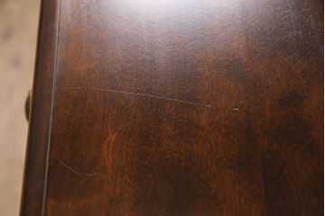 中古　北海道民芸家具　こだわりのお部屋づくりにおすすめなコーナーデスク(ワークデスク、机、在宅ワーク、在宅用)(R-051642)