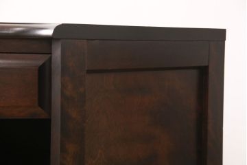 中古　北海道民芸家具　こだわりのお部屋づくりにおすすめなコーナーデスク(ワークデスク、机、在宅ワーク、在宅用)(R-051642)