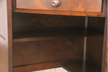 中古　北海道民芸家具　こだわりのお部屋づくりにおすすめなコーナーデスク(ワークデスク、机、在宅ワーク、在宅用)(R-051642)