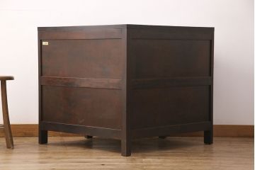 中古　北海道民芸家具　こだわりのお部屋づくりにおすすめなコーナーデスク(ワークデスク、机、在宅ワーク、在宅用)(R-051642)