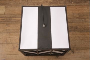 中古　松本民芸家具　矢羽型笠　モダンな雰囲気を醸しだす天井照明(吊り下げ照明、ペンダント照明、シェード)(R-051645)