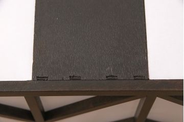 中古　松本民芸家具　矢羽型笠　モダンな雰囲気を醸しだす天井照明(吊り下げ照明、ペンダント照明、シェード)(R-051645)