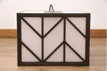 中古　松本民芸家具　矢羽型笠　モダンな雰囲気を醸しだす天井照明(吊り下げ照明、ペンダント照明、シェード)(R-051645)