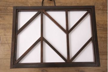 中古　松本民芸家具　矢羽型笠　モダンな雰囲気を醸しだす天井照明(吊り下げ照明、ペンダント照明、シェード)(R-051645)