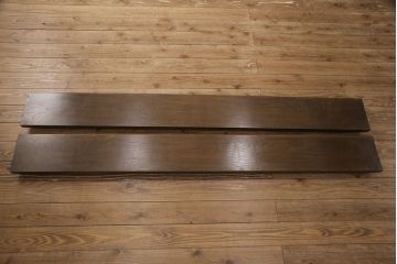 ビンテージ　神戸洋家具　永田良介商店　ヘッドボードのデザインがお洒落な木製ベッド(シングルベッド、マットレス、ヴィンテージ)(R-051648)